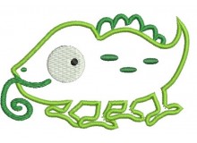 Stickdatei - Dschungeltiere Appli Gecko